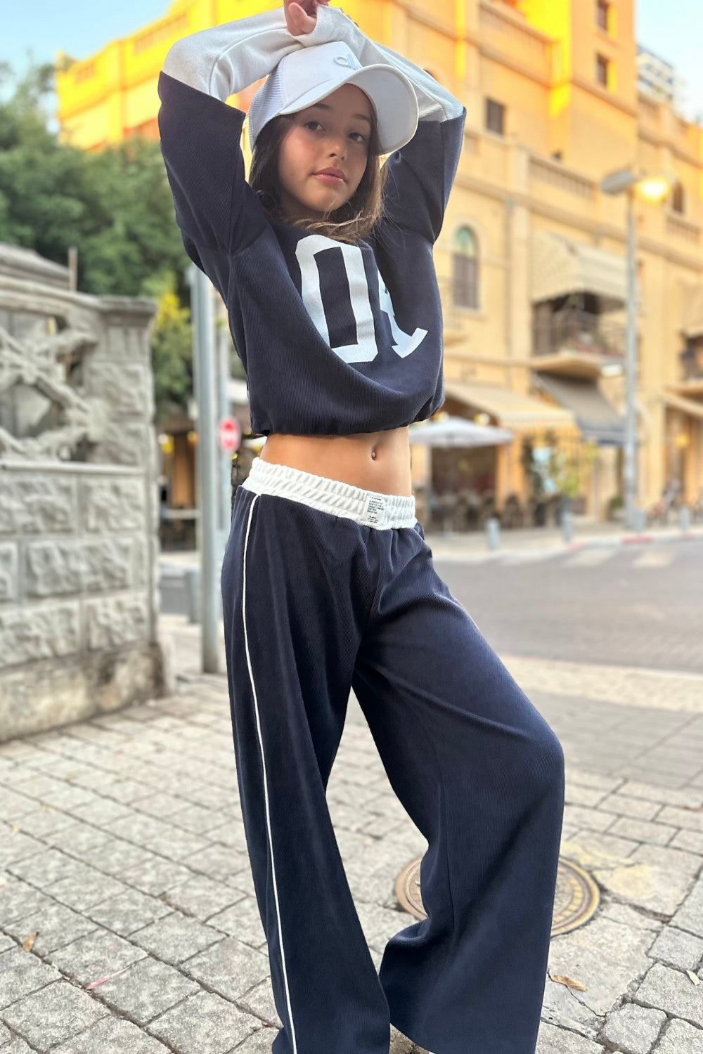 מכנס סריג משולב NOMRO