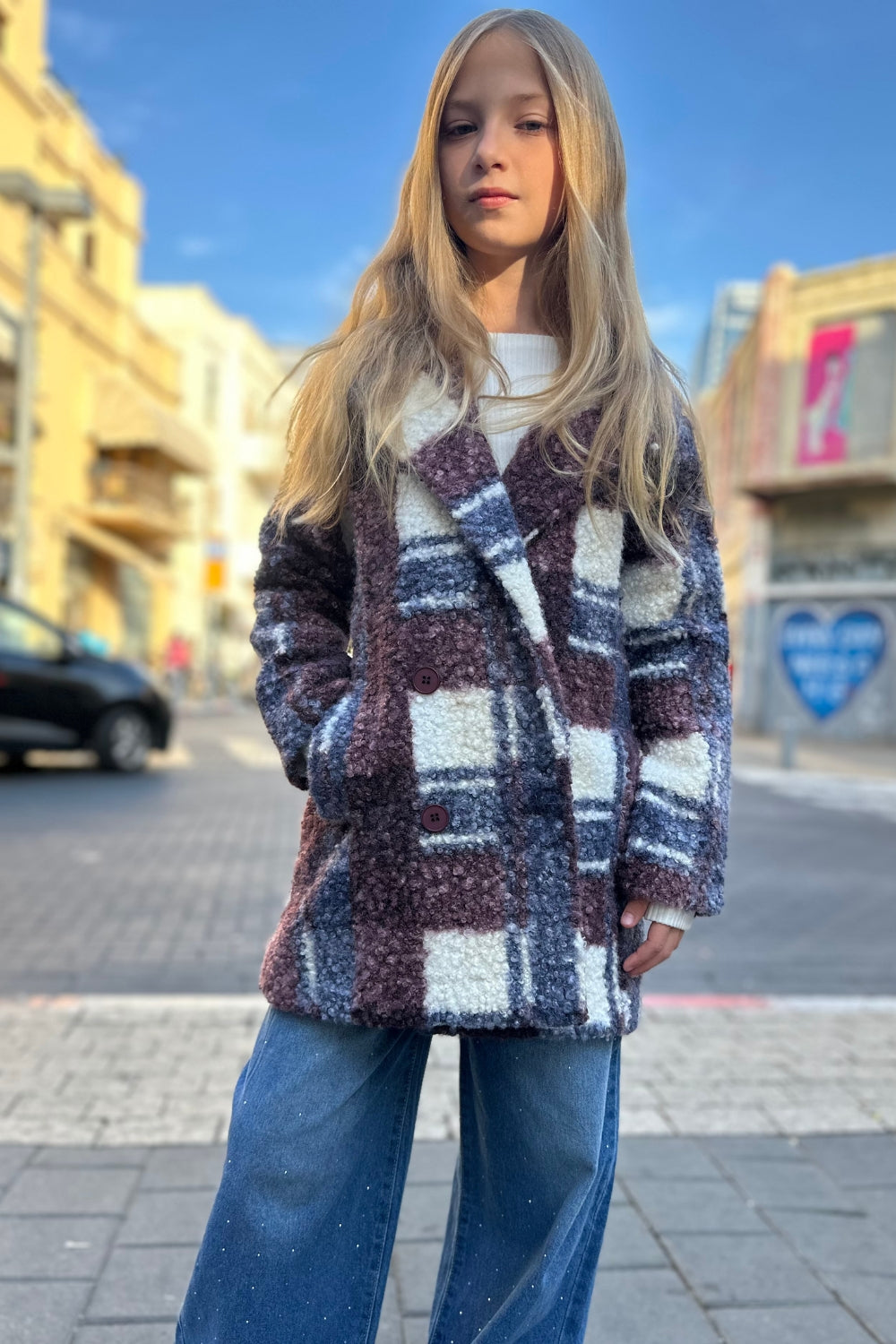 ג'קט טראנץ' פרווה משובץ ''מלודי''