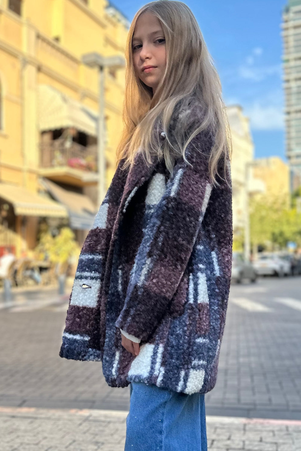 ג'קט טראנץ' פרווה משובץ ''מלודי''