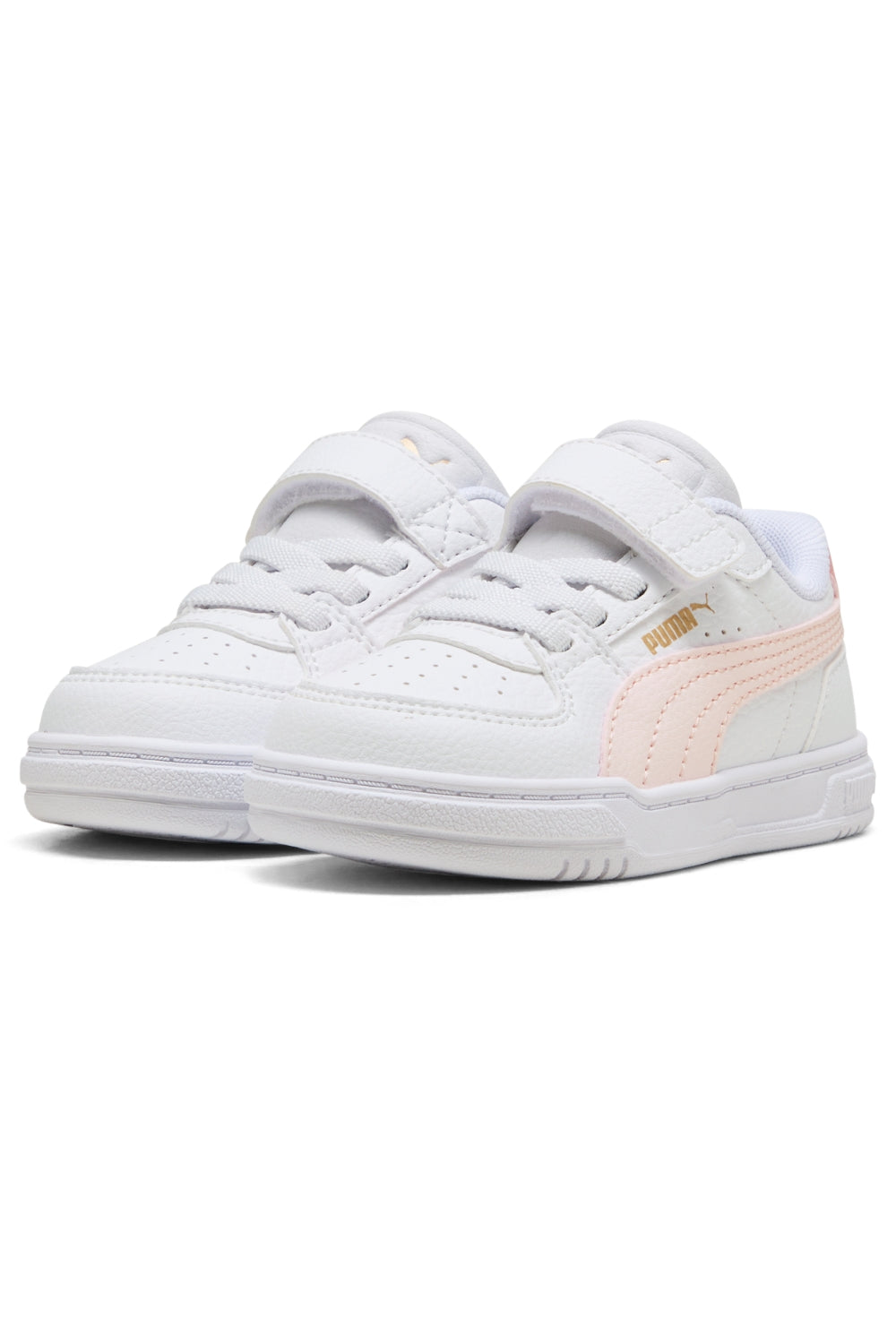 נעלי PUMA לבנות לבן ורוד עם נגיעות זהב – תמונה 3