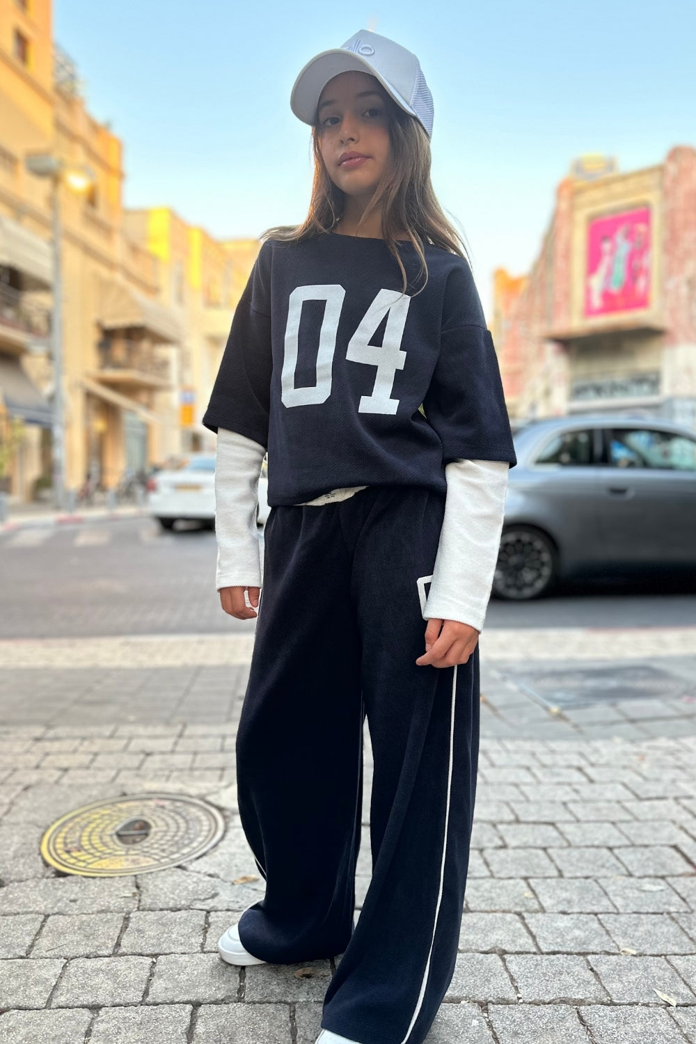 מכנס סריג משולב NOMRO