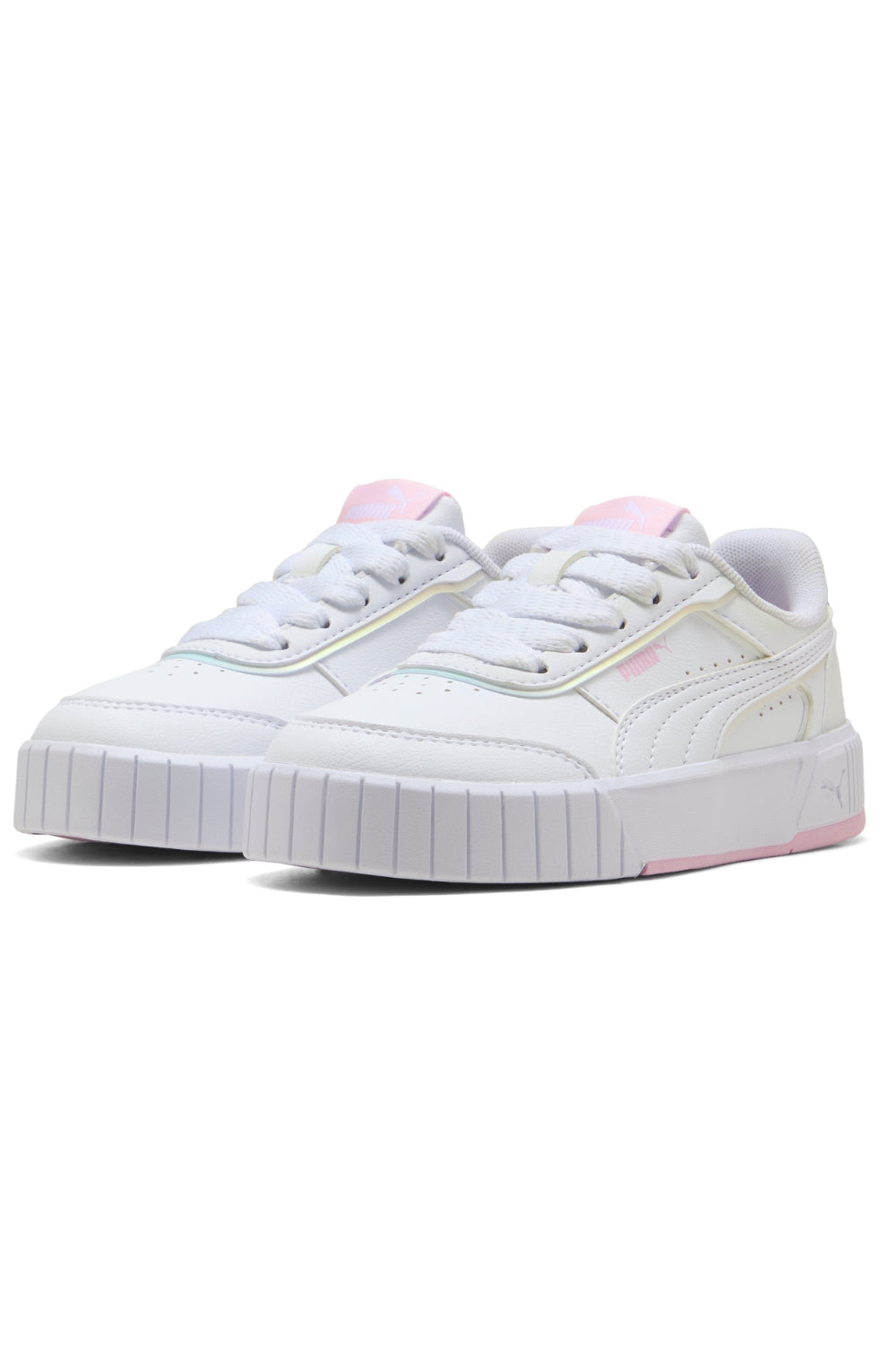 נעלי PUMA לבנות לבן ורוד עם נגיעות פנינה – תמונה 4