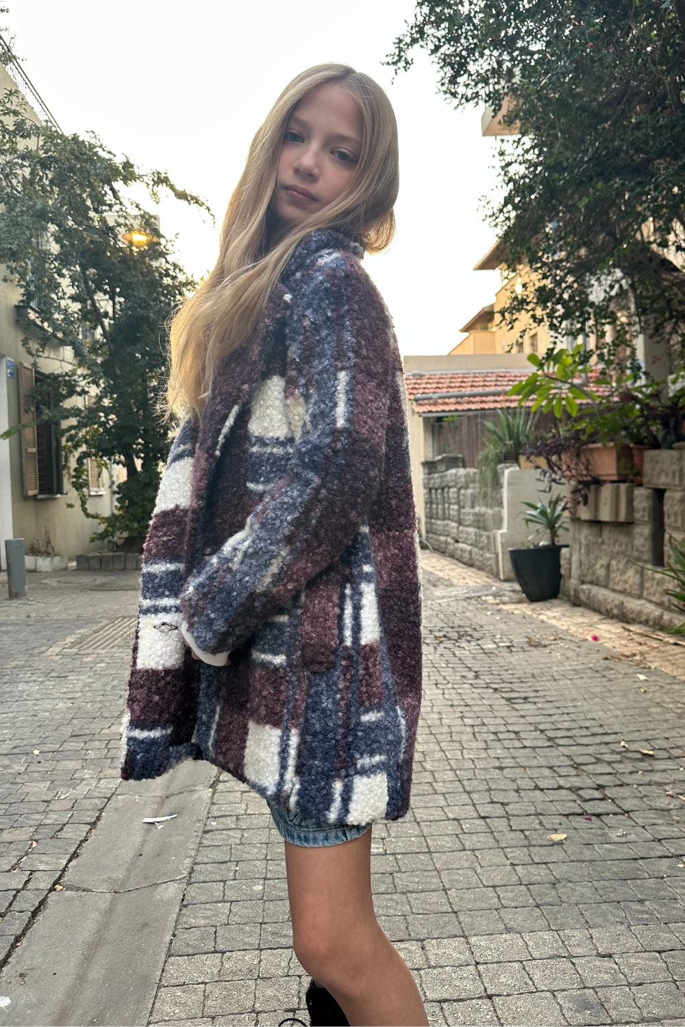 ג'קט טראנץ' פרווה משובץ ''מלודי''
