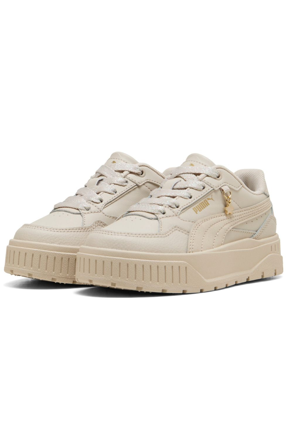 נעלי PUMA פלטפורמה לבנות בגוון אבן – תמונה 2