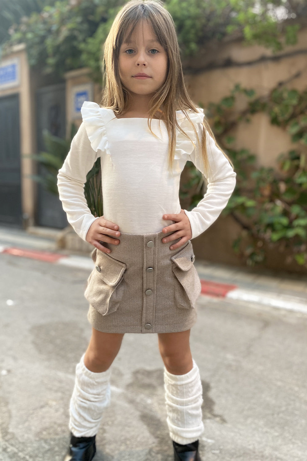 חליפת חצאית בגד גוף