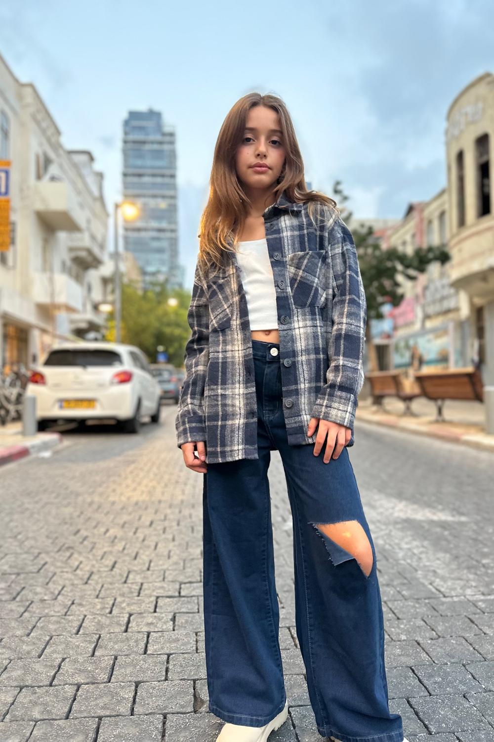 ג'קט אובר סייז משובץ ליאן