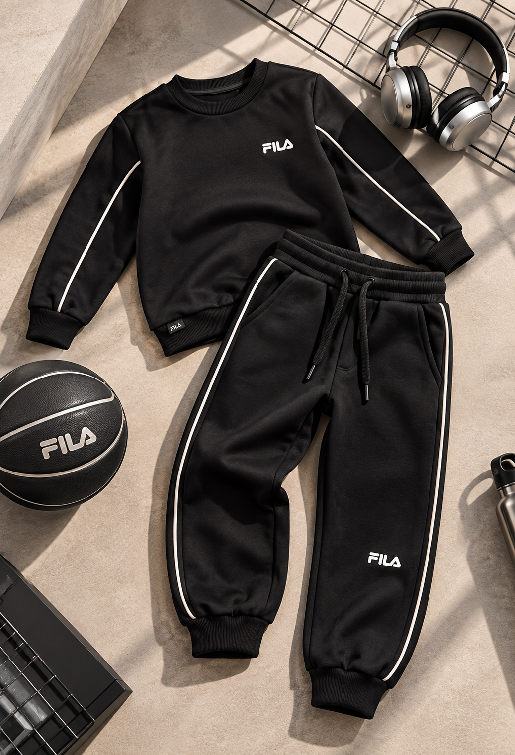 סט פוטר ניקי FILA בנים שחור 2-8