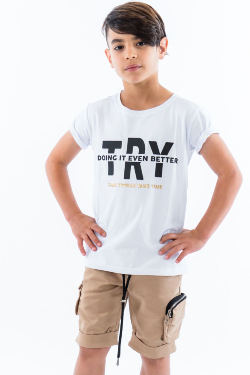 ברמודה בנים כיס קרגו גומי