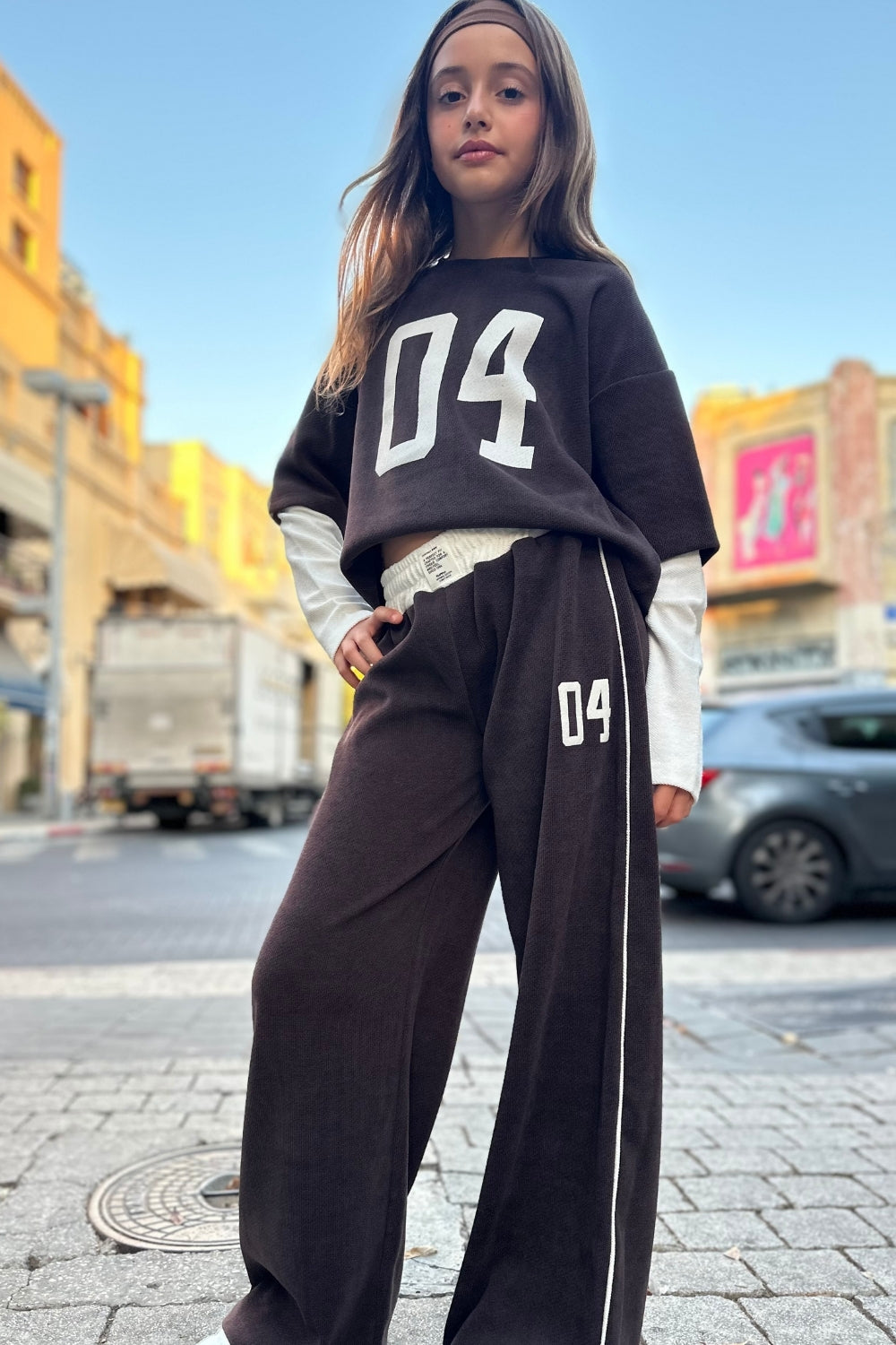 מכנס סריג משולב NOMRO