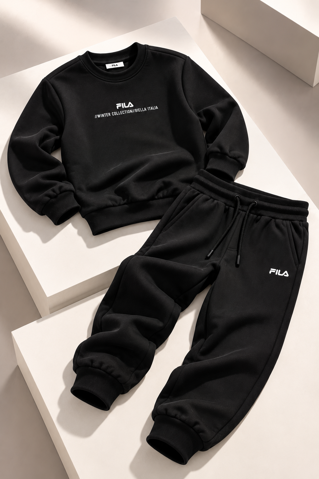 חליפת פוטר FILA לבנים שחור מידות 10-18 – תמונה 3