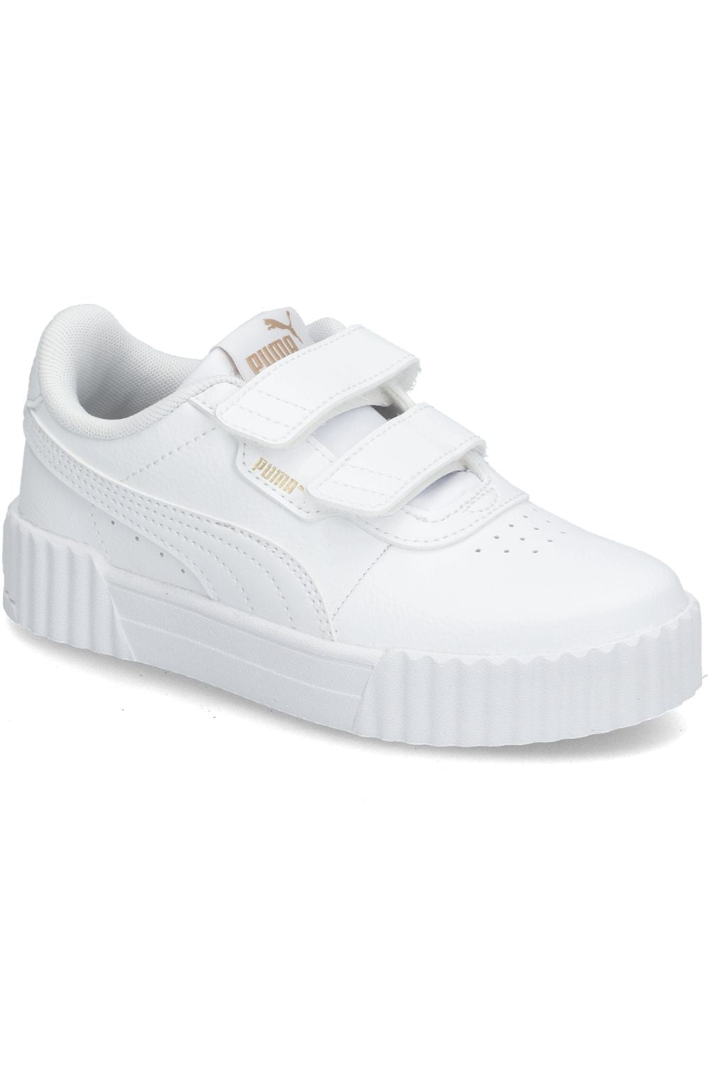 PUMA סניקרס עם לוגו זהב