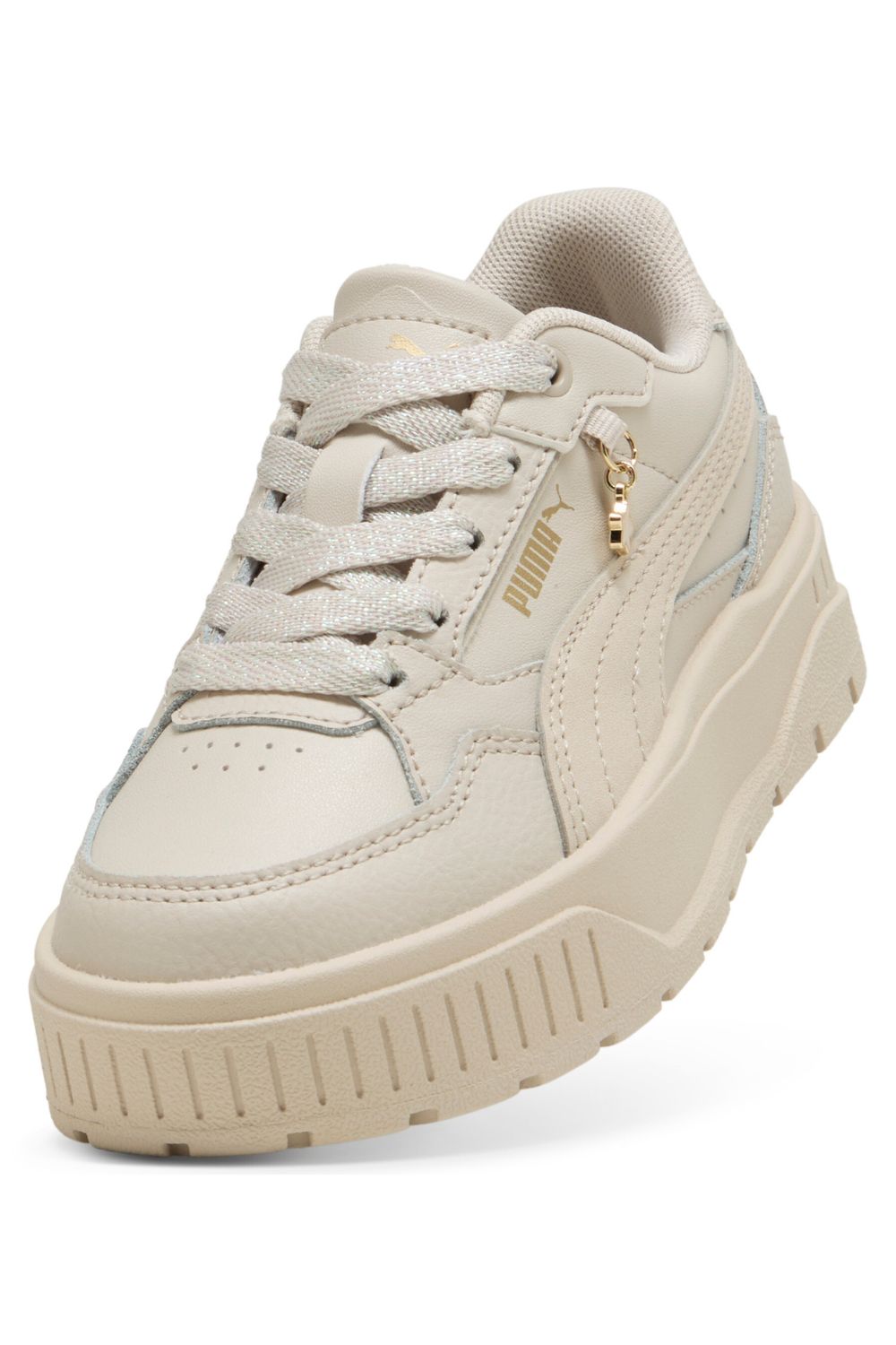 נעלי PUMA פלטפורמה לבנות בגוון אבן – תמונה 1