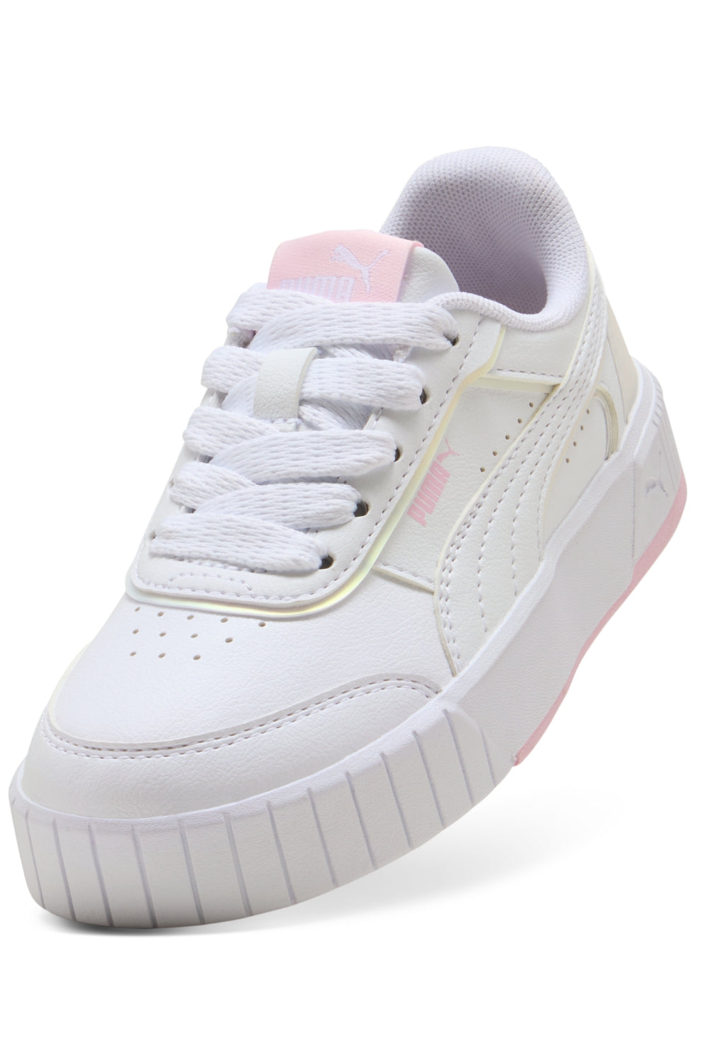 נעלי PUMA לבנות לבן ורוד עם נגיעות פנינה – תמונה 1