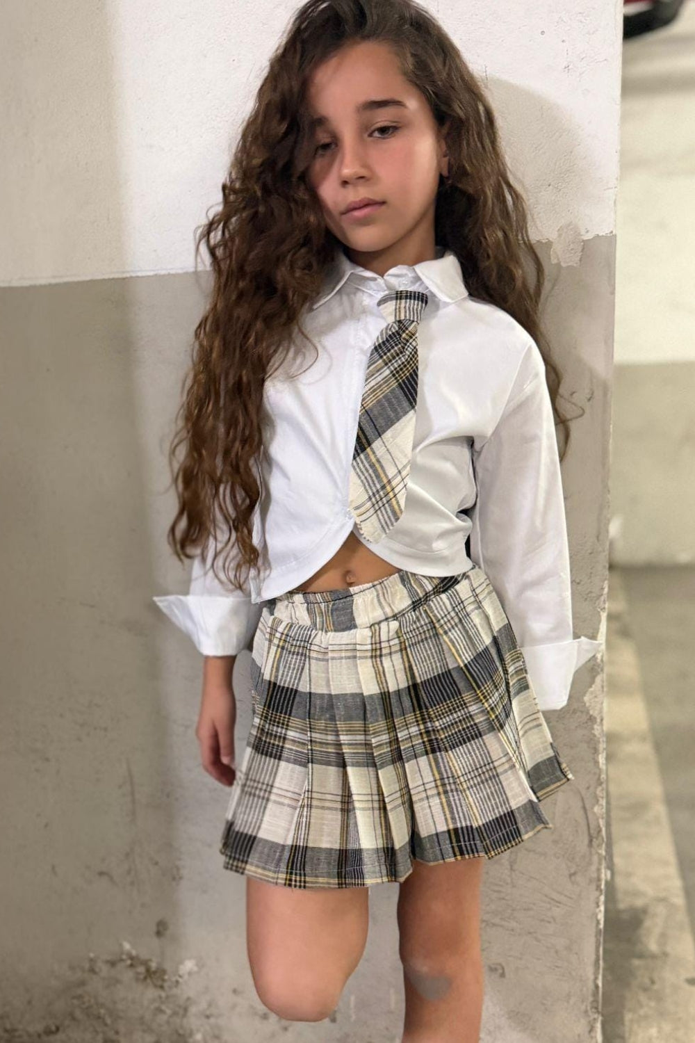 חולצה מכופתרת עניבה "בריטני"