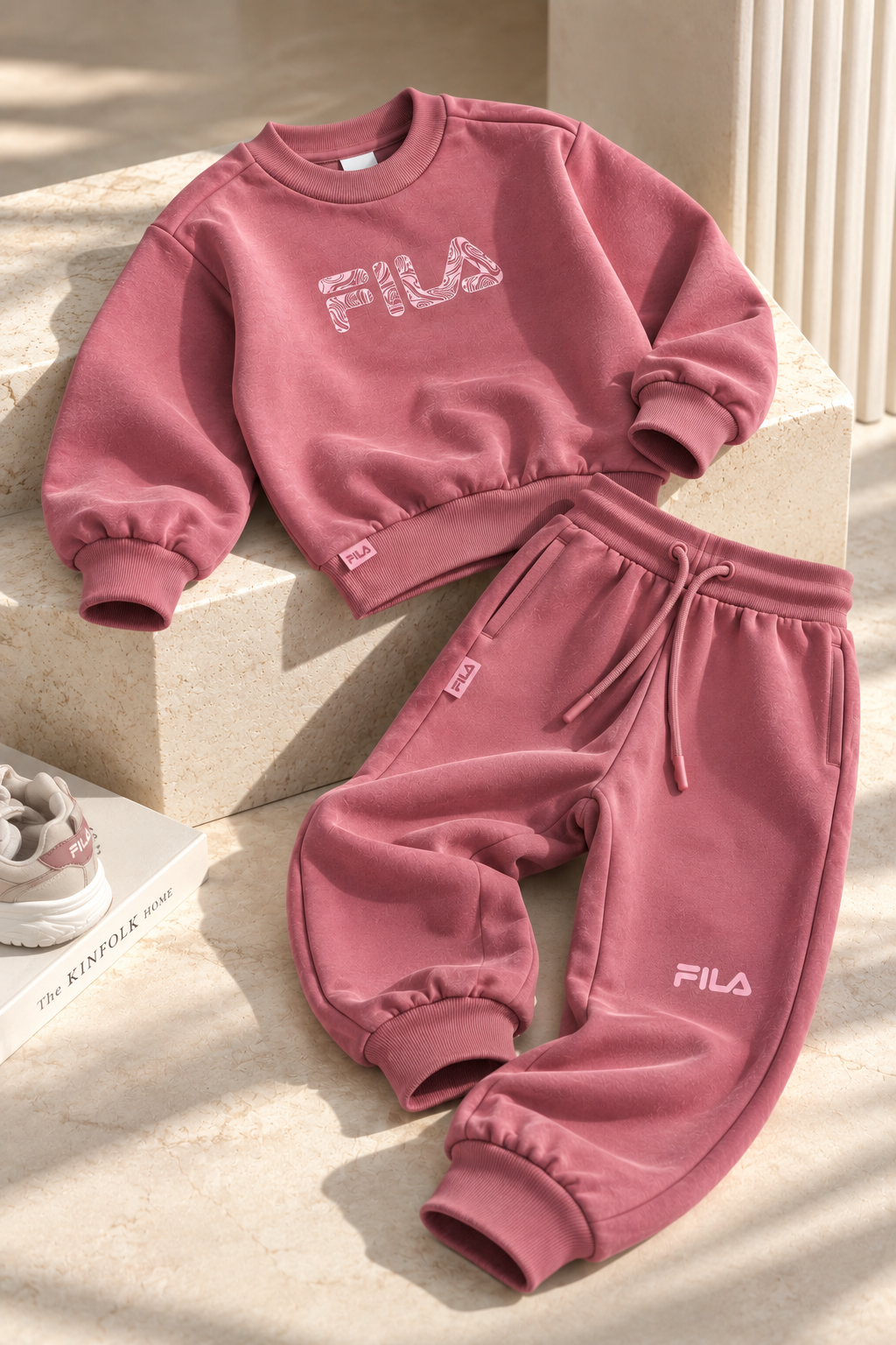 חליפת פוטר FILA לבנות סווטשירט מידות 2-10 – תמונה 2
