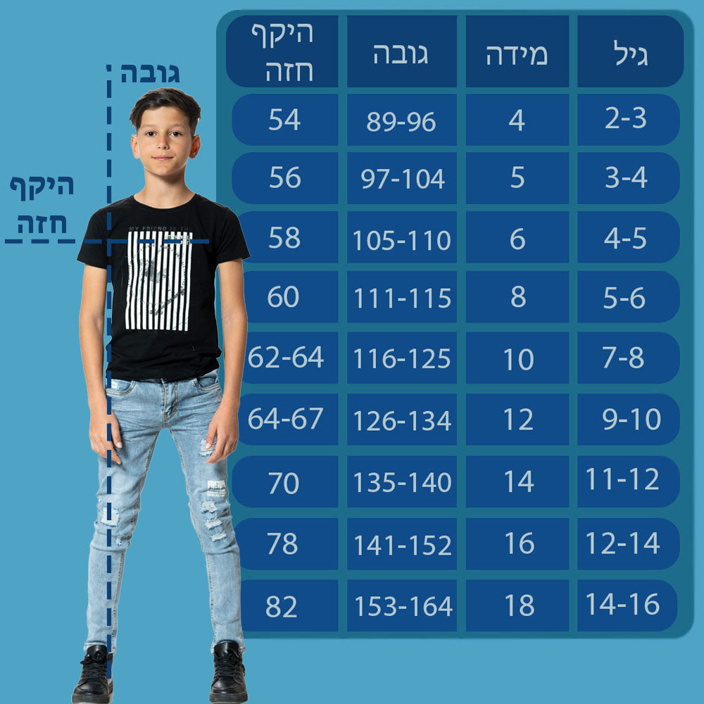 טבלת מידות