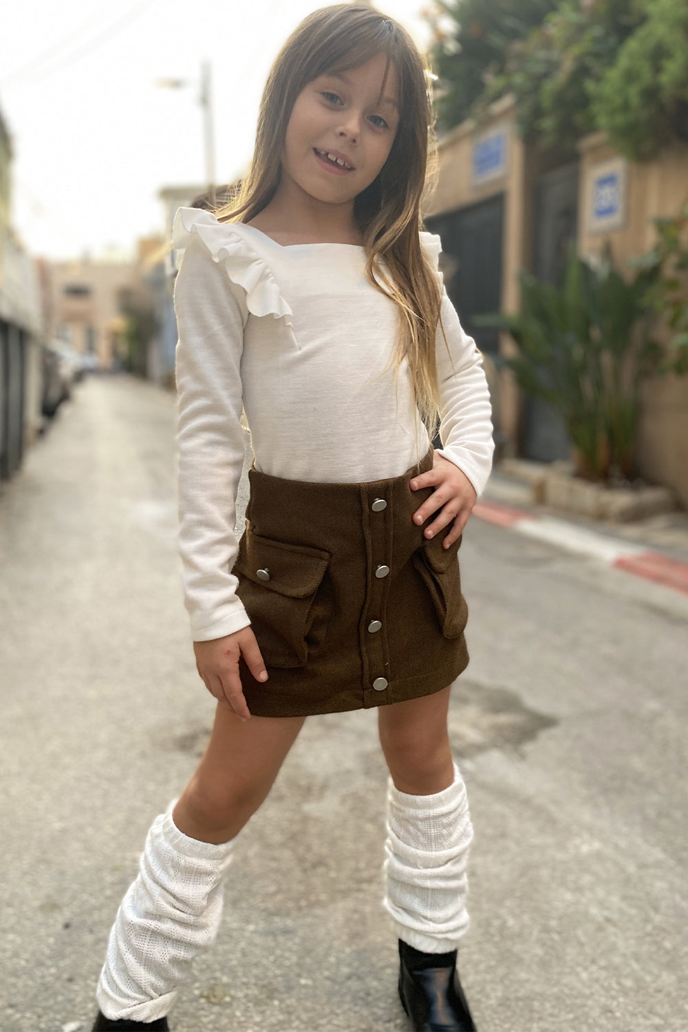 חליפת חצאית בגד גוף