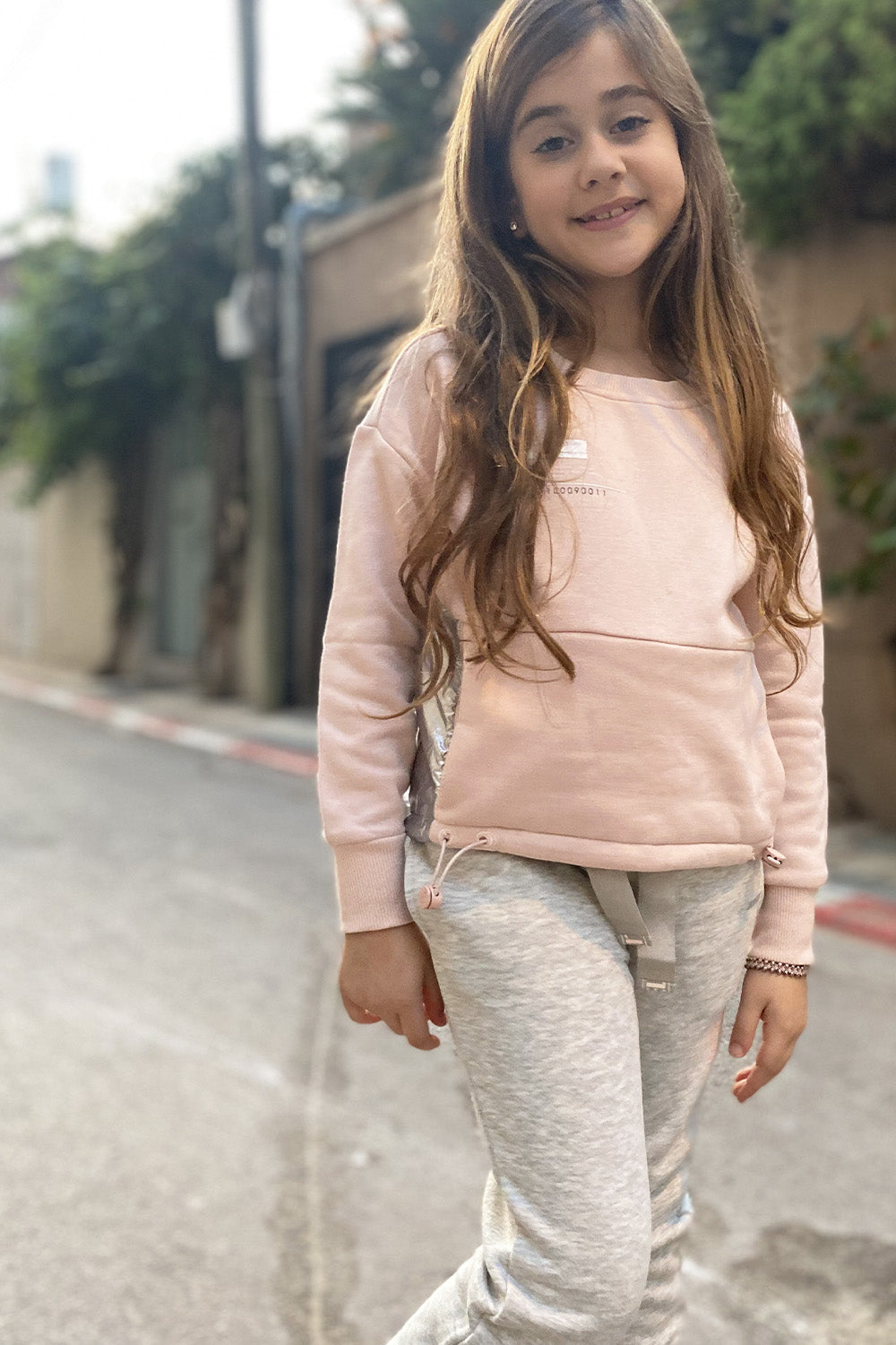 סט ניקי ורוד-אפור