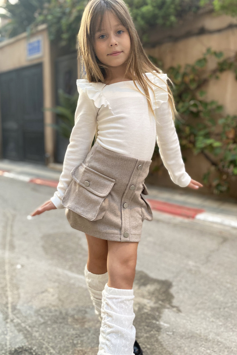 חליפת חצאית בגד גוף